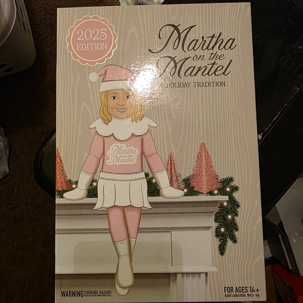 Martha Stewart Pink and White Holiday Doll